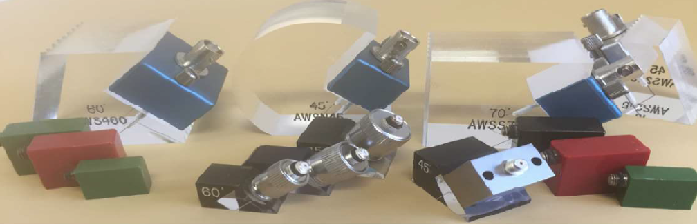 New 45º 60º 70º Angle Beam Probe Transducer-Ultrasonic Flaw Detector 4MHz 8x9mm 